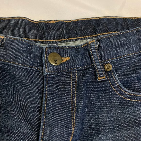 GAP Jean Shorts Dark Wash 4" Cuffed Size 6 - Picture 7 of 9